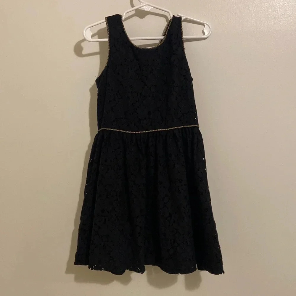 Gap kids black lace dress size small 4/5